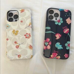 Coach Floral iPhone Cases Bundle - White and Black